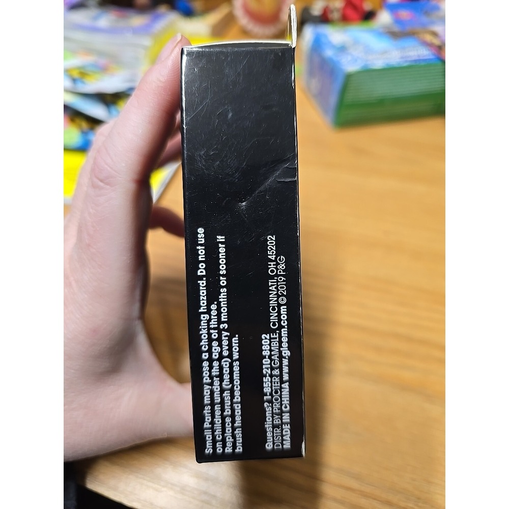 NEW GLEEM - 2 Replacement Brush Heads Soft Bristles (BLACK) Never Opened